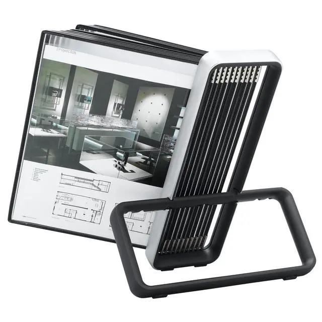 Alt view image 3 of 6 - Tarifold VEO Desktop Reference System, 10 Pockets, Black | Tarifold VEO Desktop Reference System, 10 Pockets, Black