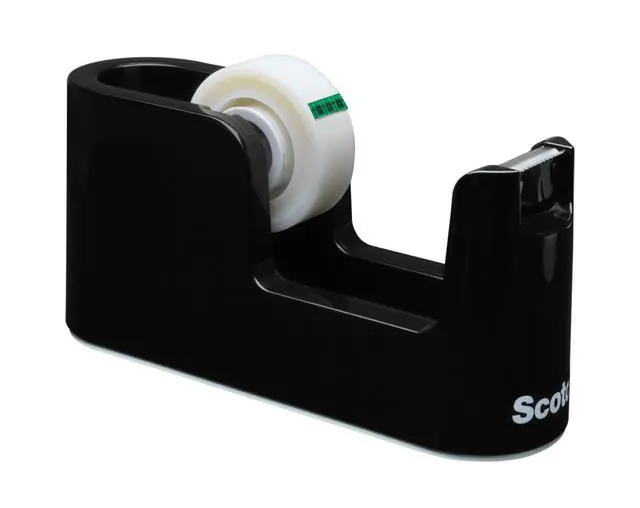 Alt view image 5 of 6 - Deluxe Tape Dispenser, Black (C24) (Pack of 6)