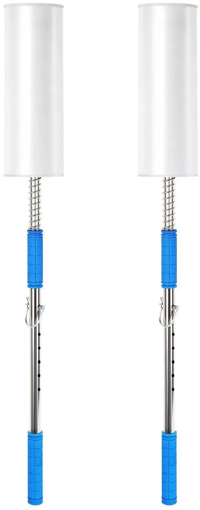 Main image of 2pcs Stretch Film Dispenser Pole Holder, 48 Inch Heavy Duty Long Handle Stretch Wrap Dispenser, Fit Width 12" to 24" Rolls with 2" to 3" Core, for Industrial Grade and Packaging (Film Not Included)