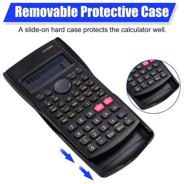 Alt view image 4 of 6 - 30 Pack Scientific Calculators, 2-Line Classroom Set, Black | 240 Functions With A 2-line Lcd, Sliding Covers, And Individual Packaging For High School, College, And Tutoring Use