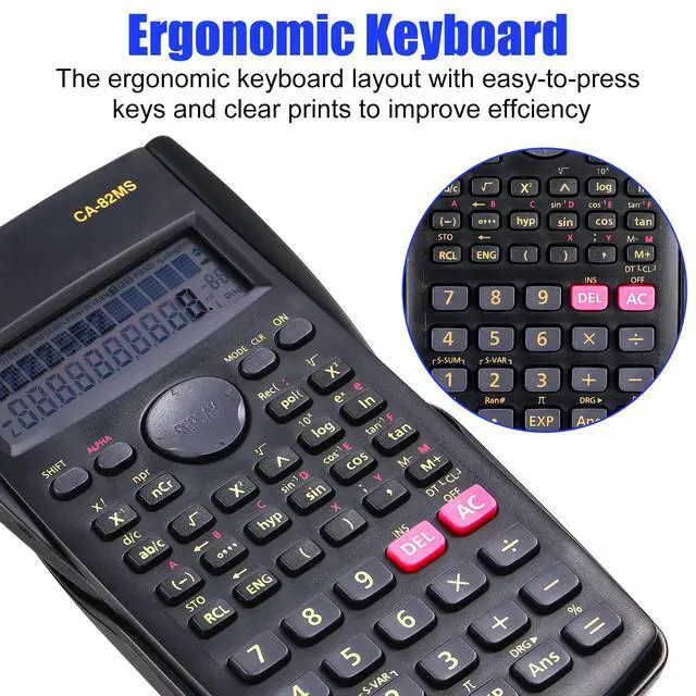 Alt view image 5 of 6 - 30 Pack Scientific Calculators, 2-Line Classroom Set, Black | 240 Functions With A 2-line Lcd, Sliding Covers, And Individual Packaging For High School, College, And Tutoring Use
