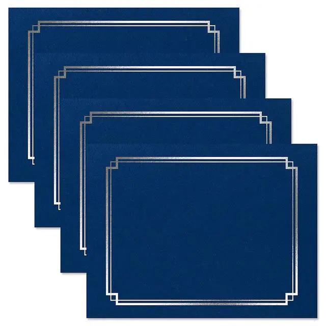 Alt view image 4 of 6 - Classic Elite Award Certificate Collection - Includes 25 Certificate Papers (White/Blue), 25 Heavy Linen Folders (Blue/Silver), 25 Silver Foil Seals, Laser & Inkjet Printer Compatible