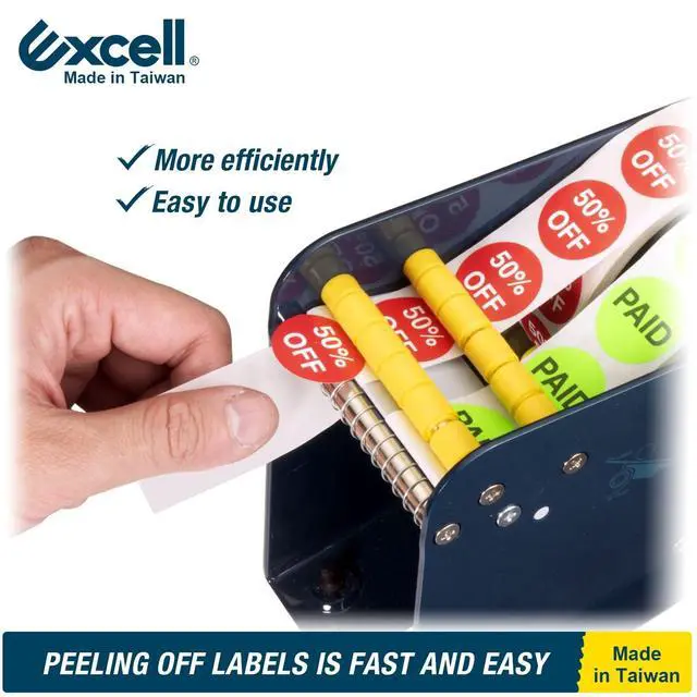 Alt view image 2 of 6 - LD-318 Manual Metal Label Dispenser (Fits 3" Wide Labels) | Pull-and-take design for easy peeling. Fits 3" wide multi-rolls. Sturdy metal dispenser with 4 non-slip suction cups