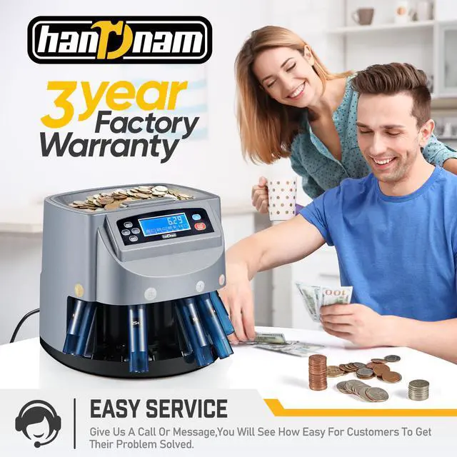 Alt view image 5 of 6 - Coin Counter 270 Coins/Min Electric Coin Sorter Machine 500 Coins Capacity | USD Change Counter Machine Automatic Coin Sorter and Wrapper Machine, LCD Display, Auto Stop Anti-Overflow, Easy One-Touch