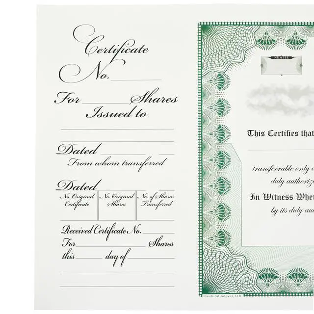 Alt view image 2 of 5 - ® Stock Certificates (Pack of 2)