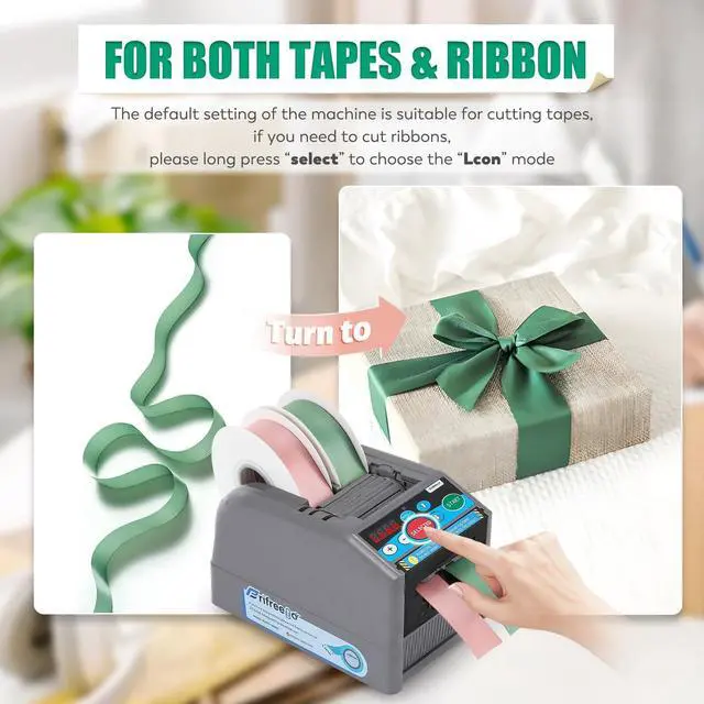 Alt view image 3 of 6 - Automatic Tape Dispenser Electric Tape Cutter, 39" MAX Cutting Length, with Manual & Auto Modes, Cutting Various Tapes with 0.24-2.36" Width, for Office Warehouse Use, Package Packing