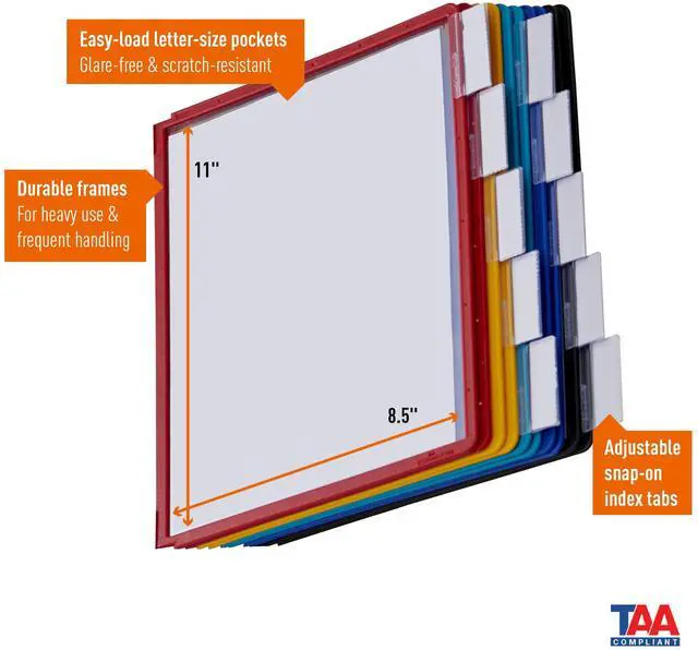Alt view image 3 of 6 - Extension Set for Sherpa Design Reference System with 10 Double-Sided Panels - Letter-Size 8.5" x 11" Inches - Assorted Colors - Desk Reference Organizer (Pack of 6)