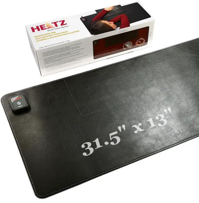 Main image of Heated Desk pad, Large, Black