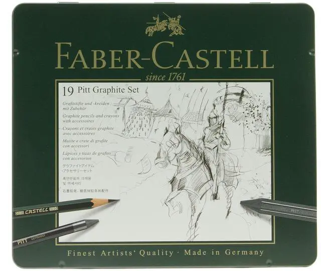 Alt view image 2 of 2 - Faber-Castel 19 Piece Pitt Graphite Tin Set