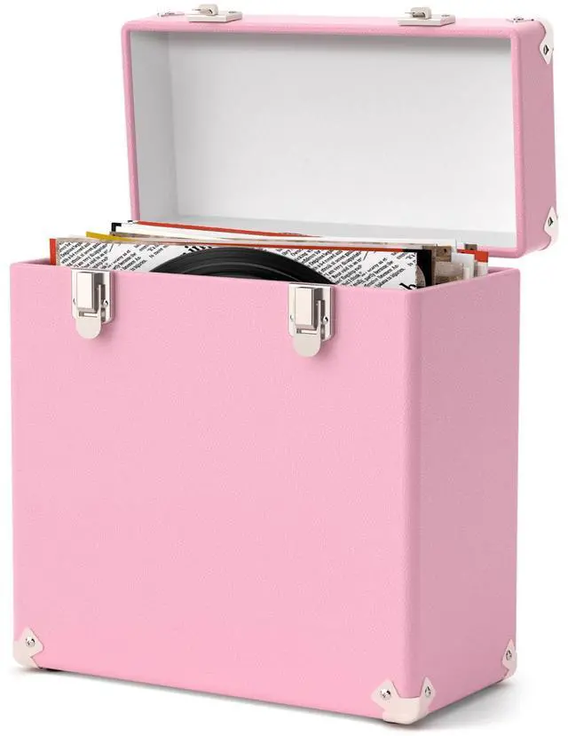 Main image of Vinyl Storage and Carrying Case, Waterproof and Dustproof Portable Organizer, LP Record Collection Display Case, Holds 50 7-12 Inch Records, Ideal for Theater Rooms and Rare Record Collections