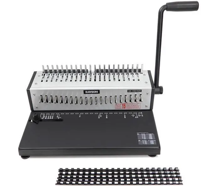 Main image of SD-1501A21 Comb Binder, 21-Hole, 15-Sheet Punch, 200-Sheet Capacity | Features 21 fully disengageable punch pins for customized hole patterns and flexible binding of different paper sizes
