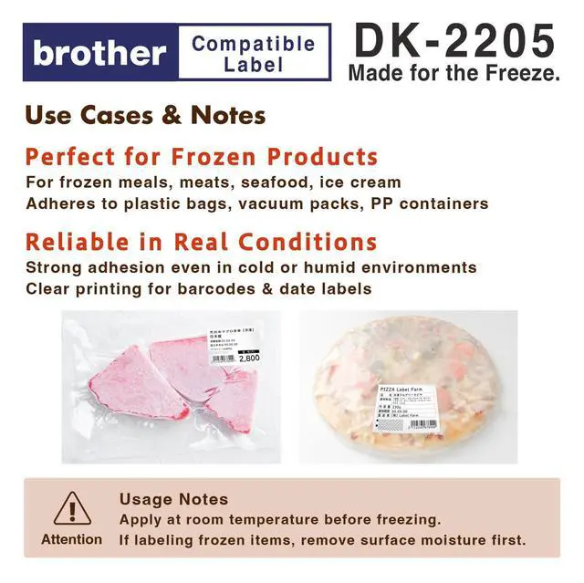 Alt view image 4 of 6 - DK-2205 Compatible Brother Label Made for the Freeze QL-800 (50 roll)