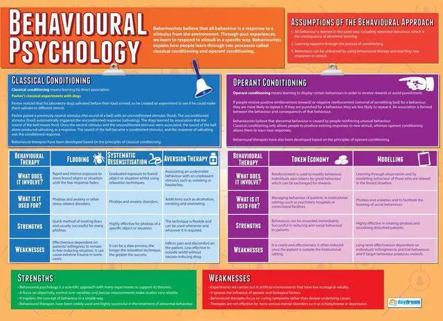 Alt view image 6 of 6 - Psychological Approaches Classroom Posters - Set of 5 - EXTRA LARGE 33" x 23.5" - Laminated - Psychology High School Classroom Decor - Wall Charts
