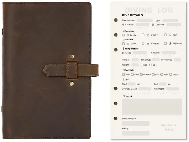 Main image of Dive Log Book Scuba Diving, A6 Scuba Diving Journal with 50 Pages for PADI/SSI Divers