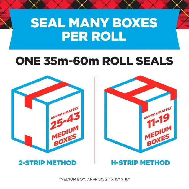 Alt view image 3 of 6 - Heavy Duty Shipping Packaging Tape, 1.88" x 54.6 yd, 3" Core, Clear, Great for Packing, Shipping & Moving, 12 Rolls with Dispenser