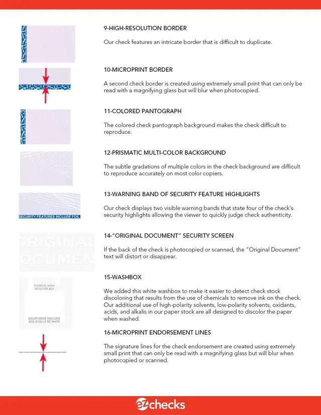 Alt view image 5 of 6 - 3 Checks Per Page Hologram High Security Laser Check Stock | 150 Sheets/450 Checks | Blue/Maroon