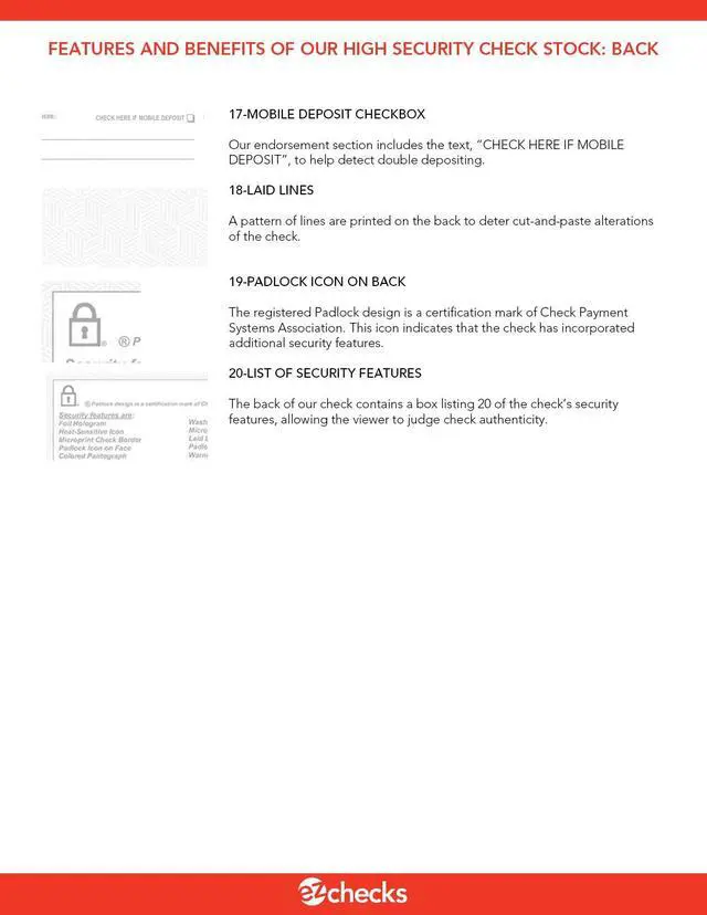 Alt view image 6 of 6 - 3 Checks Per Page Hologram High Security Laser Check Stock | 150 Sheets/450 Checks | Blue/Maroon