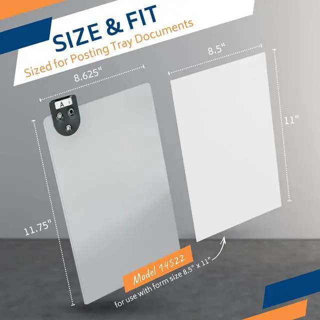 Alt view image 3 of 6 - 14522 Posting Tray Index Set, Document Organizer and File Guides, Durable Pressboard Dividers with Metal Tabs, A-Z Label Inserts with Blank Reverse Side for Custom Labeling, 8.25" x 11"