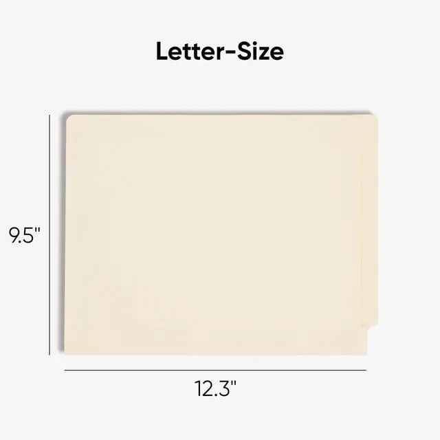 Alt view image 2 of 6 - End Tab Fastener File Folders, 50 Count, Manila, Reinforced Straight-Cut Tabs, 4 Fasteners, Letter Size (34220)