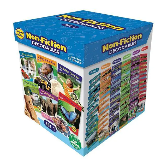 Alt view image 2 of 4 - Beanstalk Decodable Reader Non Fiction Book Box Set with letters & sounds, multicolor including 72 titles