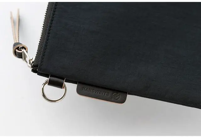 Alt view image 4 of 6 - Hobonichi Techo Planner Accessory Tragen Flat Pouch for A6 Size (Black)