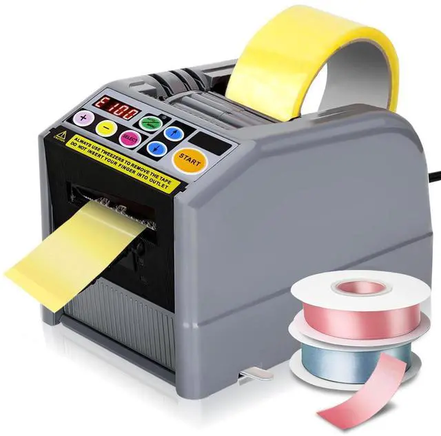 Main image of Ribbon Cutting Machine, Automatic Tape Dispenser Cutting 6-60mm Width 999mm Max Cutting Length, Electric Tape Cutting Machine for Office Shipping, Businesses, Home Use