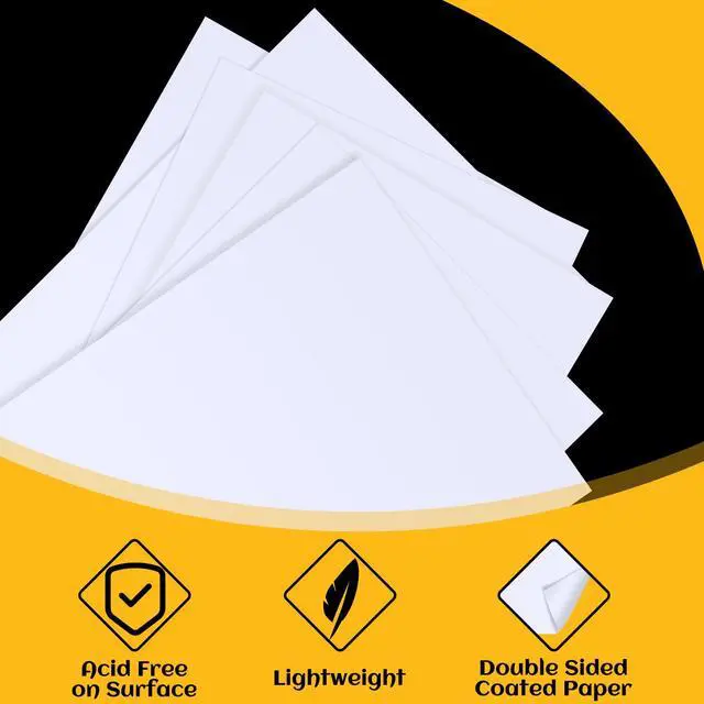 Alt view image 3 of 6 - 100 Sheets of Poster Board Paper, 22 x 28 Inches, White, 157g Gauge, Art White Paper, Can Be Applied for Posters, Signs and Printing