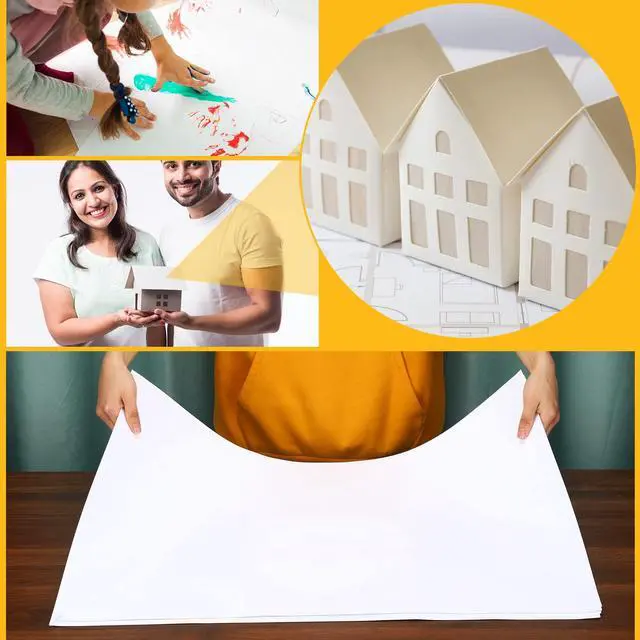 Alt view image 6 of 6 - 100 Sheets of Poster Board Paper, 22 x 28 Inches, White, 157g Gauge, Art White Paper, Can Be Applied for Posters, Signs and Printing