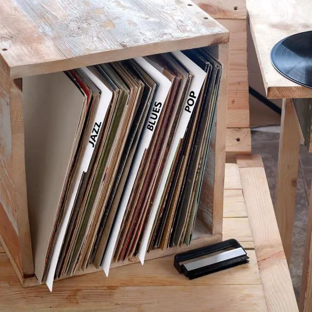 Alt view image 4 of 6 - 120 Pcs Vinyl Record Dividers Blank LP Divider with 4 Sheets A - Z Alphabet Labels, White Plastic Organizer with Tabs for 33 RPM Storage and Protection