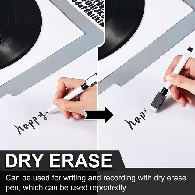 Alt view image 5 of 6 - 120 Pcs Vinyl Record Dividers Blank LP Divider with 4 Sheets A - Z Alphabet Labels, White Plastic Organizer with Tabs for 33 RPM Storage and Protection