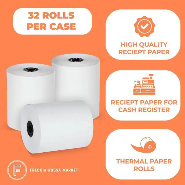 Alt view image 4 of 6 - Thermal Printer Receipt Paper Rolls 3 1/8 x 230 for Clover Station Pro Cash Registers and All POS Cash Registers Star Micronics BPA Free (32 Pack)