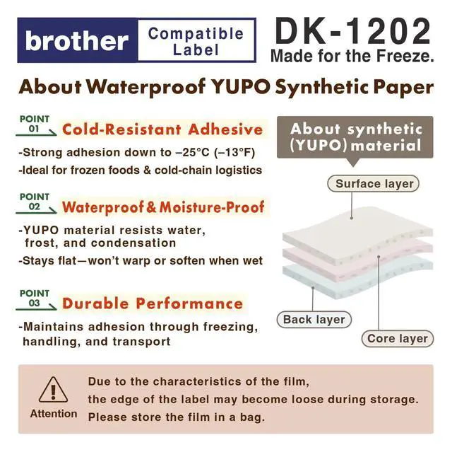 Alt view image 3 of 6 - DK-1202 Compatible Brother Label Made for the Freeze QL-800 (10 roll)