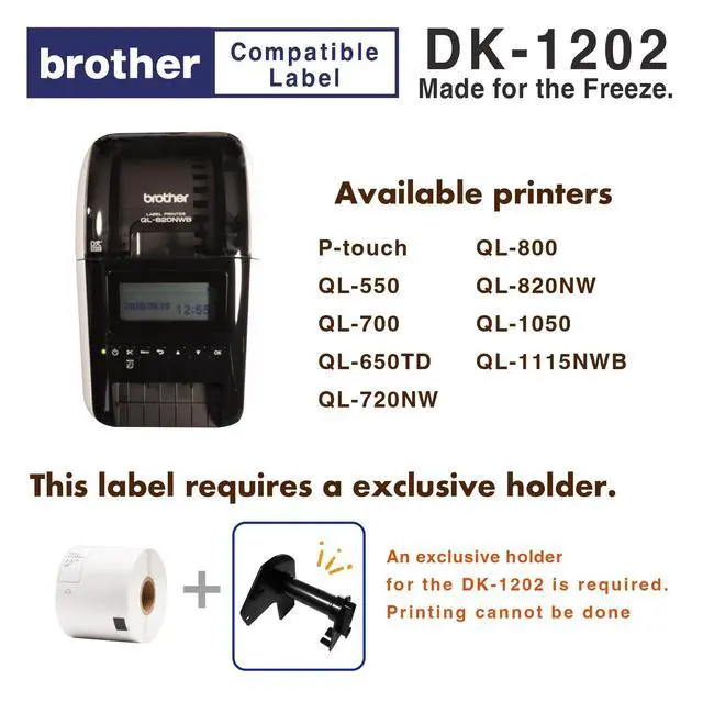 Alt view image 5 of 6 - DK-1202 Compatible Brother Label Made for the Freeze QL-800 (10 roll)