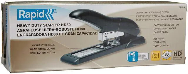 Alt view image 4 of 6 - HD80 Personal Heavy-Duty Stapler, Black (Pack of 2)