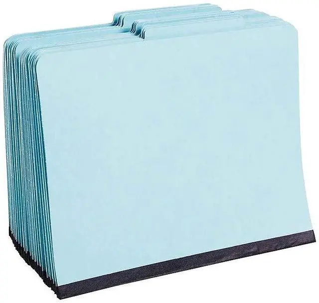 Main image of ® 60% Recycled Pressboard Classification Folder, 3-Dividers, 3 1/2" Expansion, Letter Size, Blue, 20/Box