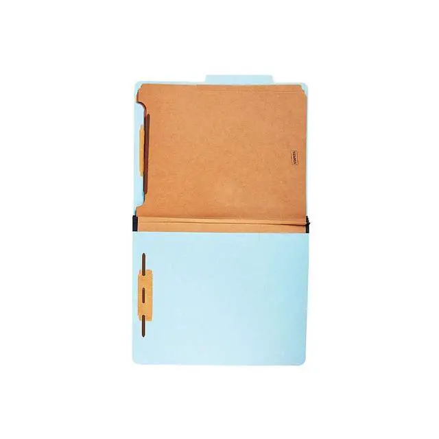 Alt view image 6 of 6 - ® 60% Recycled Pressboard Classification Folder, 3-Dividers, 3 1/2" Expansion, Letter Size, Blue, 20/Box