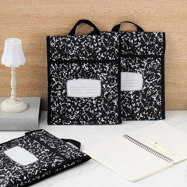 Alt view image 4 of 6 - Book Pouches for Classroom Composition Book Bags Bulk Waterproof Reading Bag with Name Tag for Store School Work