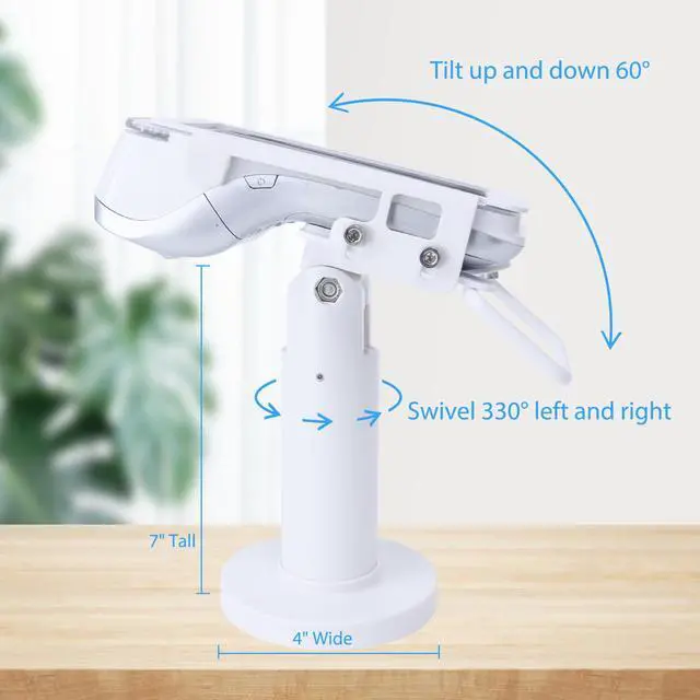 Alt view image 2 of 6 - POS Terminal Stand for Pax A920/A920 Pro, 7" Tall Tilt & Swivel | Credit Card Machine Stand for Screw-in and Adhesive, Adjustable Credit Card Reader Stand with Complete Kit, Easy to Install