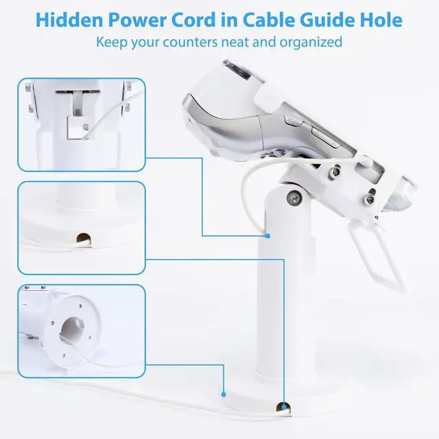 Alt view image 5 of 6 - POS Terminal Stand for Pax A920/A920 Pro, 7" Tall Tilt & Swivel | Credit Card Machine Stand for Screw-in and Adhesive, Adjustable Credit Card Reader Stand with Complete Kit, Easy to Install