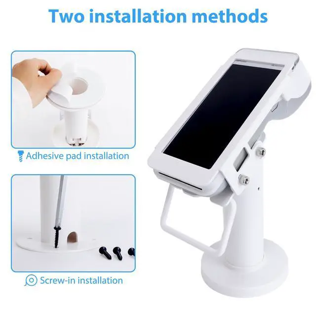 Alt view image 6 of 6 - POS Terminal Stand for Pax A920/A920 Pro, 7" Tall Tilt & Swivel | Credit Card Machine Stand for Screw-in and Adhesive, Adjustable Credit Card Reader Stand with Complete Kit, Easy to Install