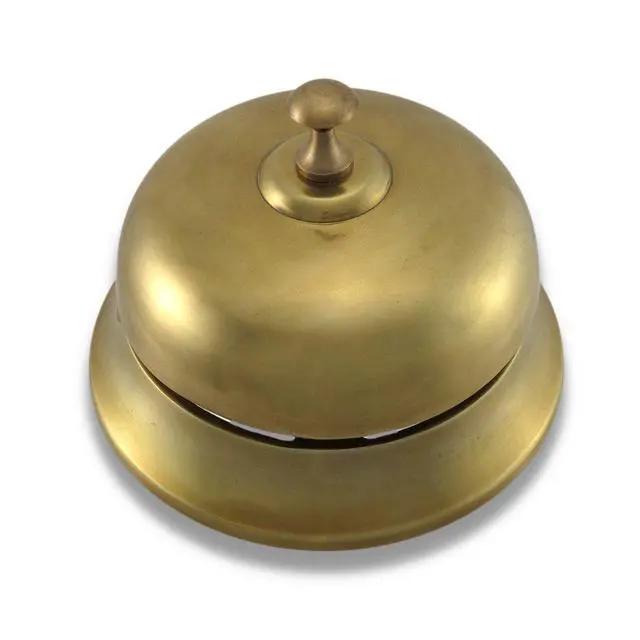 Alt view image 2 of 3 - Oversized Bronze Finish Aluminum Desk Bell
