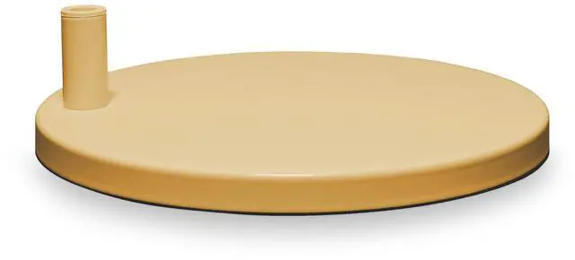 Main image of 9.84" Diameter Round Weighted Base 19.62 lbs, Sturdy Replacement Lamp Base for Desk & Magnifying Lamps, Heavy Base for Home Office, Compatible with 0.5" Diameter Poles (Gold)