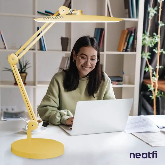 Alt view image 6 of 6 - 9.84" Diameter Round Weighted Base 19.62 lbs, Sturdy Replacement Lamp Base for Desk & Magnifying Lamps, Heavy Base for Home Office, Compatible with 0.5" Diameter Poles (Gold)