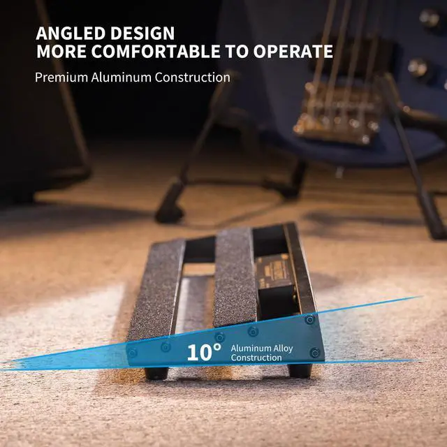 Alt view image 4 of 7 - Guitar Pedal Board, Pedal Board with Built-in Power Supply, 19x5.1x1.8" 1.8LB, Aluminum Alloy PedalBoard with Pedal Cables, Bag, Adhesive Hookside Tape