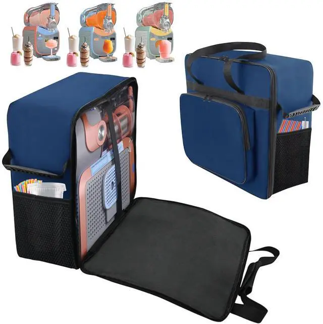 Main image of Carrying Bag for Ninja SLUSHi Max Slushie Machine FS605, Blue | Portable Outdoor Frozen Drink Maker Travel Bag - Front-Opening, Bag for Ninja SLUSHi Max Smart Frozen Drink Maker FS605