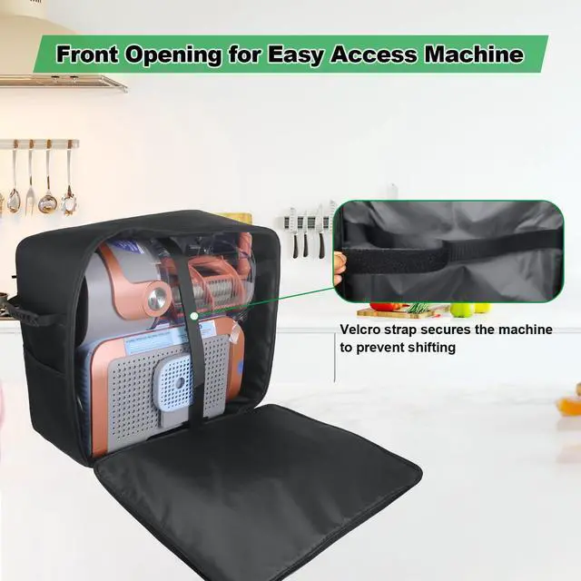 Alt view image 3 of 7 - Carrying Bag for Ninja SLUSHi Max Slushie Machine FS605 | Portable Outdoor Frozen Drink Maker Travel Bag - Front-Opening, Bag for Ninja SLUSHi Max Smart Frozen Drink Maker FS605