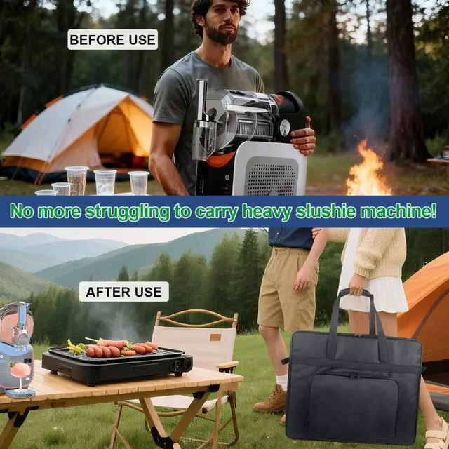 Alt view image 4 of 7 - Carrying Bag for Ninja SLUSHi Max Slushie Machine FS605 | Portable Outdoor Frozen Drink Maker Travel Bag - Front-Opening, Bag for Ninja SLUSHi Max Smart Frozen Drink Maker FS605