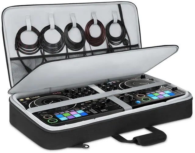 Main image of DJ Controller Bag for DDJ FLX10/DDJ REV5/DDJ GRV6/DDJ FLX6/DDJ 1000/DDJ 800, Padded DJ Backpack with Multi-pocket for 17 Inch Laptop, DJ Carrying Mixer Case for DJ Equipment, Grey