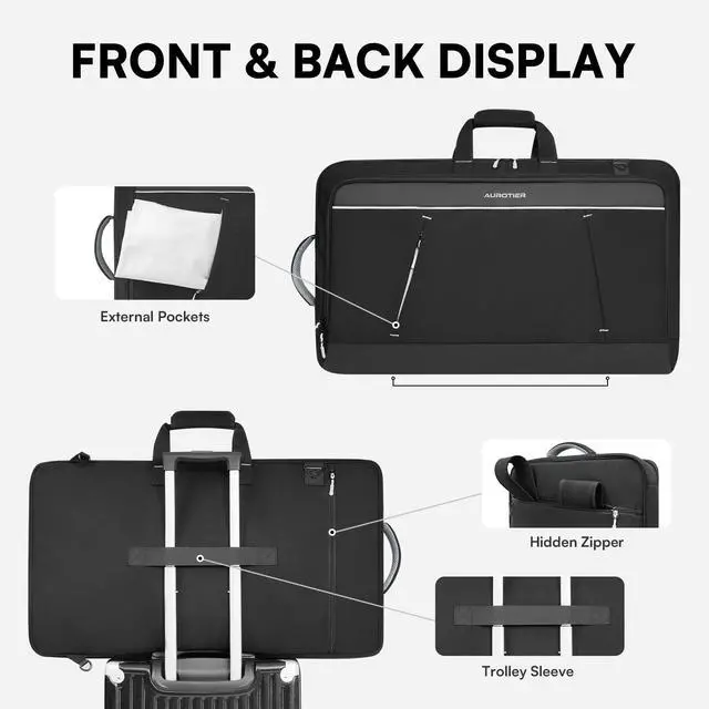 Alt view image 5 of 7 - DJ Controller Bag for DDJ FLX10/DDJ REV5/DDJ GRV6/DDJ FLX6/DDJ 1000/DDJ 800, Padded DJ Backpack with Multi-pocket for 17 Inch Laptop, DJ Carrying Mixer Case for DJ Equipment, Grey