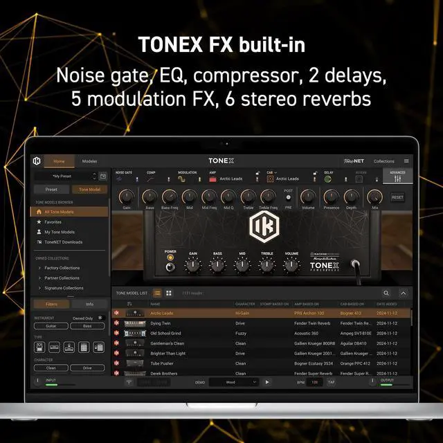 Alt view image 4 of 7 - TONEX One AI multiFX micro-pedal: Tone Model any electric guitar amp, guitar pedal, distortion pedal, overdrive pedal or other guitar effects